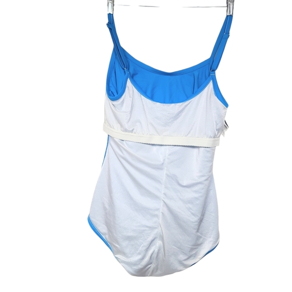 Maxine Of Hollywood One Piece Blue Ruffle Swimsuit 18W - Picture 5 of 8